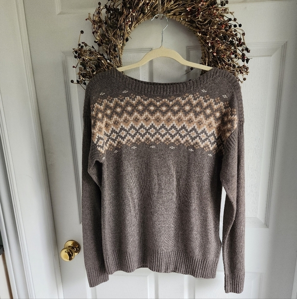 SHERPA ADVENTURE GEAR Merino ALPACA BLEND Crew FAIRISLE NORDIC Sweater M - Picture 1 of 10